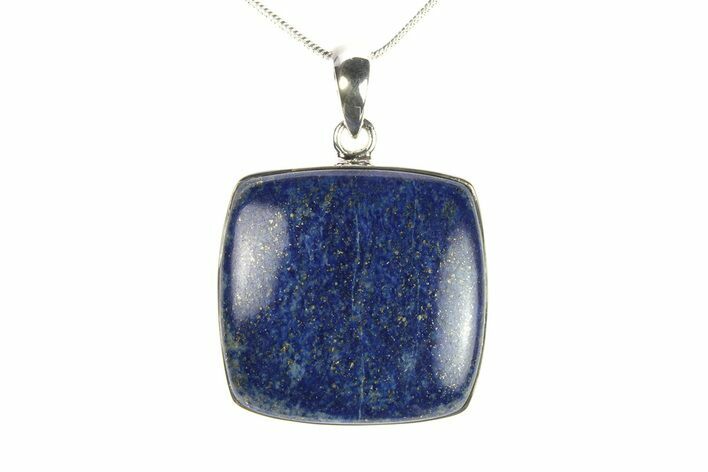 Polished Lapis Lazuli Pendant (Necklace) - Sterling Silver #278790